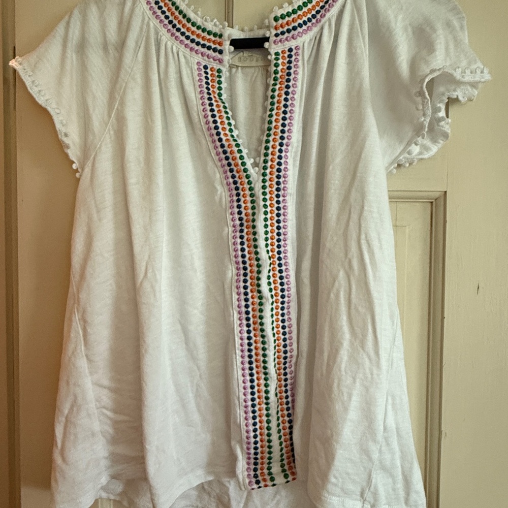 Boden Embroidered White Women's Top